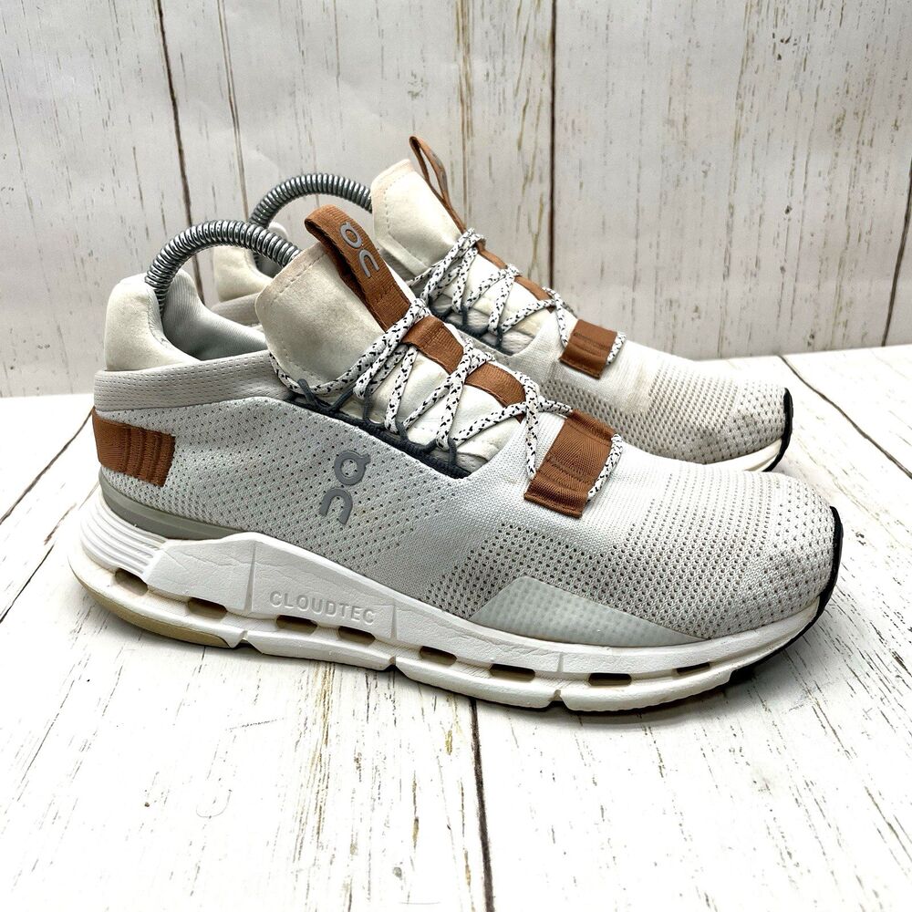 On Cloudnova 2 Shoes Womens 8.5 Athletic Comfort Running Sneakers White Lace Up